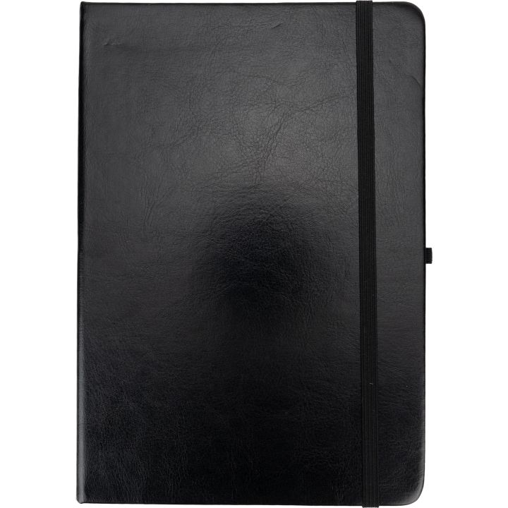 Notatnik A5 w linie z PU z recyklingu CLEO - Czarny