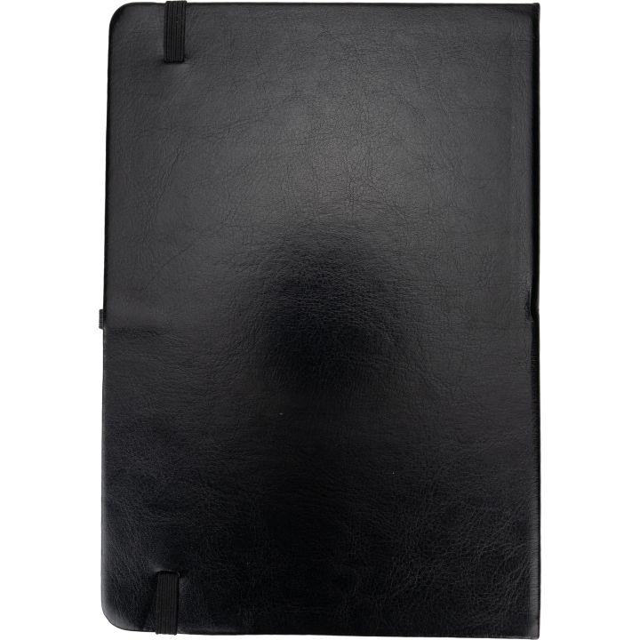 Notatnik A5 w linie z PU z recyklingu CLEO - Czarny