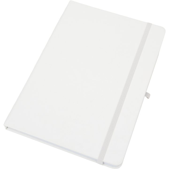 Notatnik A5 w linie z PU z recyklingu CLEO - Biały