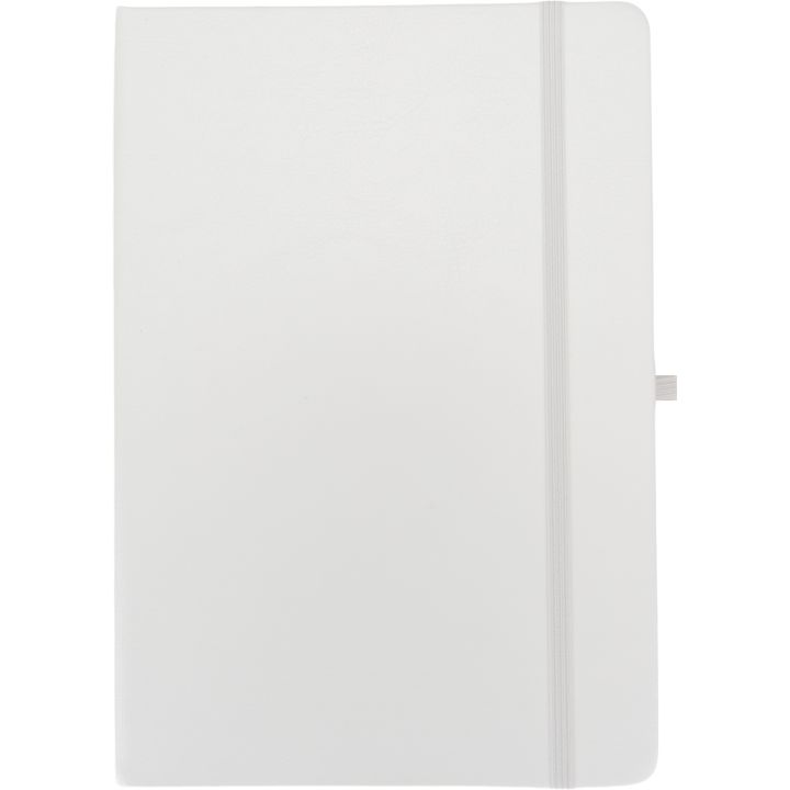 Notatnik A5 w linie z PU z recyklingu CLEO - Biały