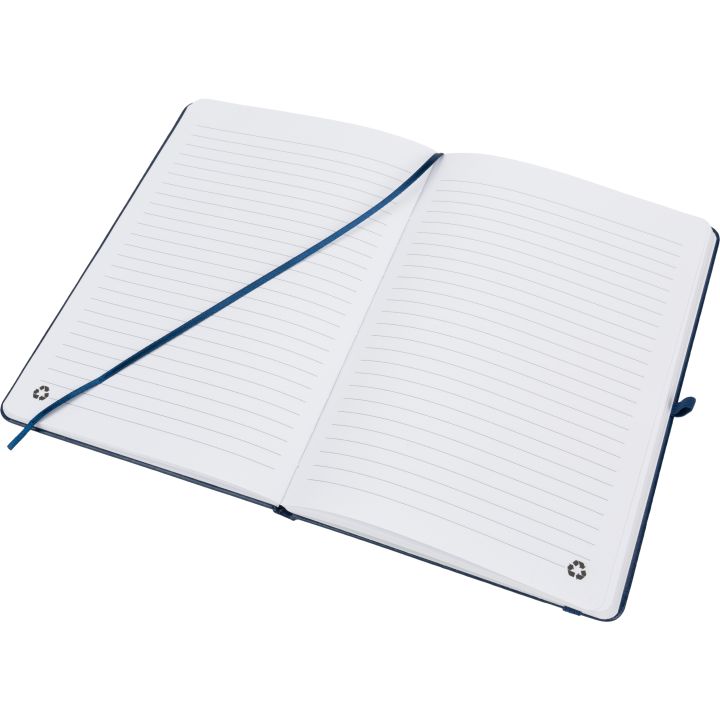 Notatnik A5 w linie z PU z recyklingu CLEO - Granatowy