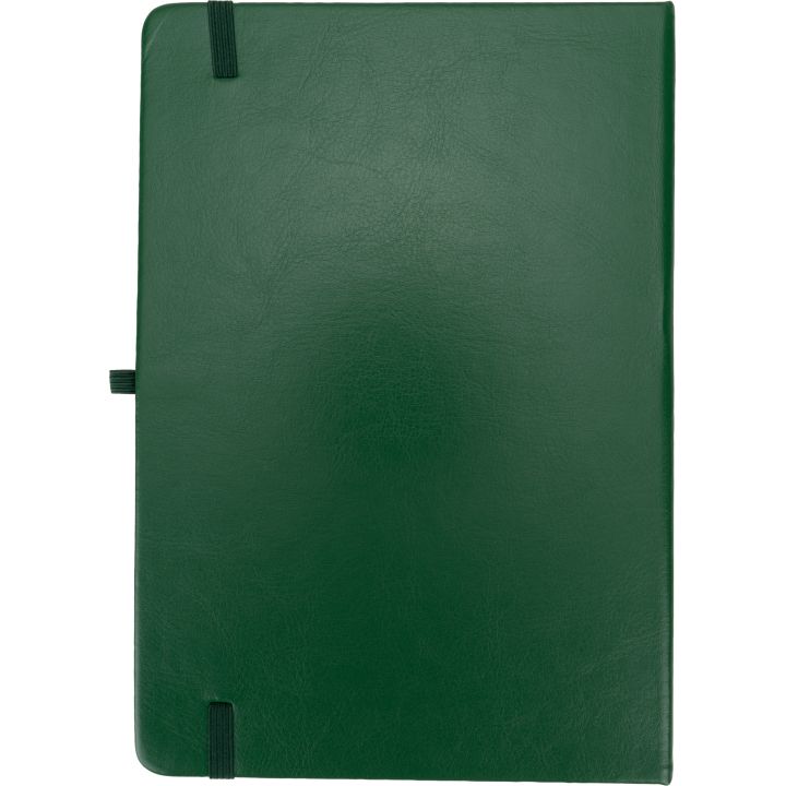 Notatnik A5 w linie z PU z recyklingu CLEO - Ciemnozielony