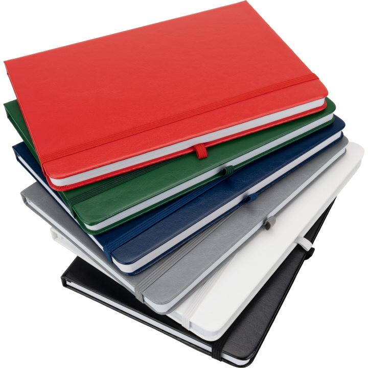 Notatnik A5 w linie z PU z recyklingu CLEO - Ciemnozielony