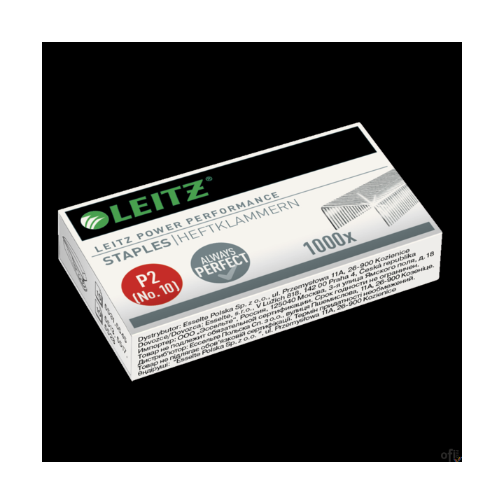 Zszywki Leitz galwanizowane, Nr. 10, 1000 szt., 55770000