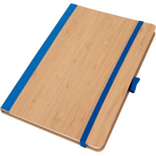 Notatnik A5 w linie z poliestru z recyklingu TEOFILO - Niebieski