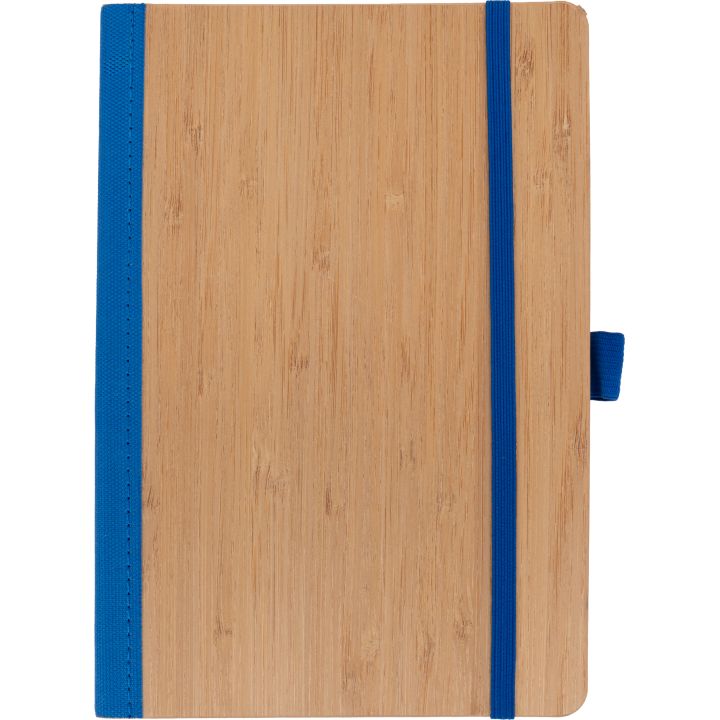 Notatnik A5 w linie z poliestru z recyklingu TEOFILO - Niebieski