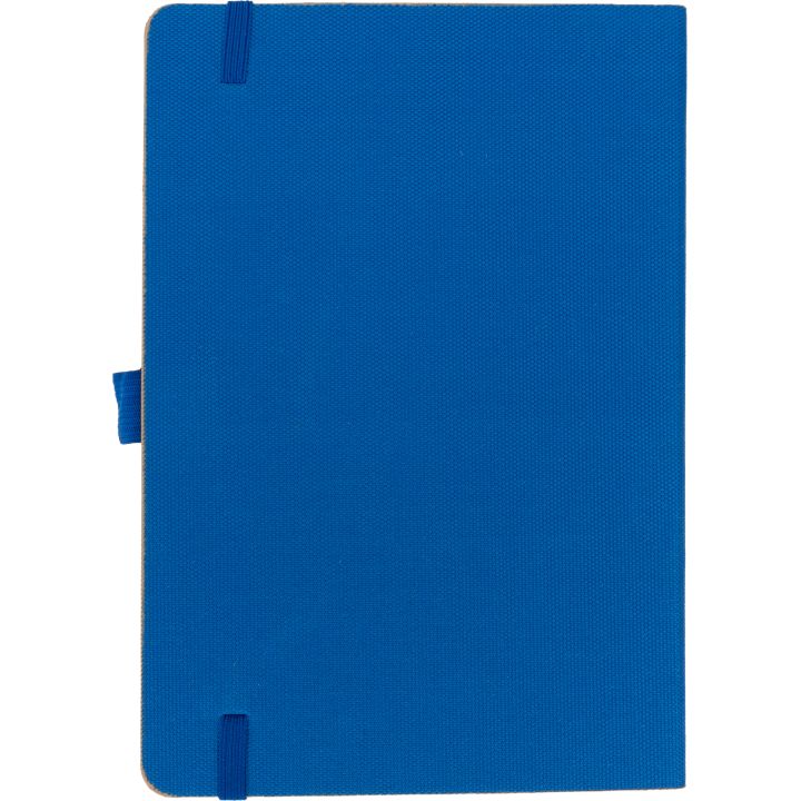 Notatnik A5 w linie z poliestru z recyklingu TEOFILO - Niebieski