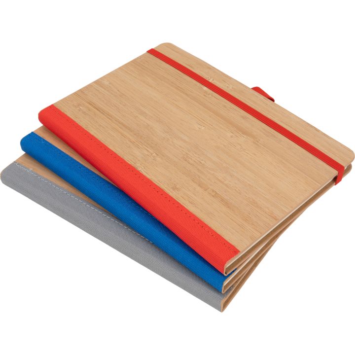 Notatnik A5 w linie z poliestru z recyklingu TEOFILO - Niebieski