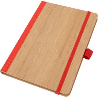 Notatnik A5 w linie z poliestru z recyklingu TEOFILO - Czerwony