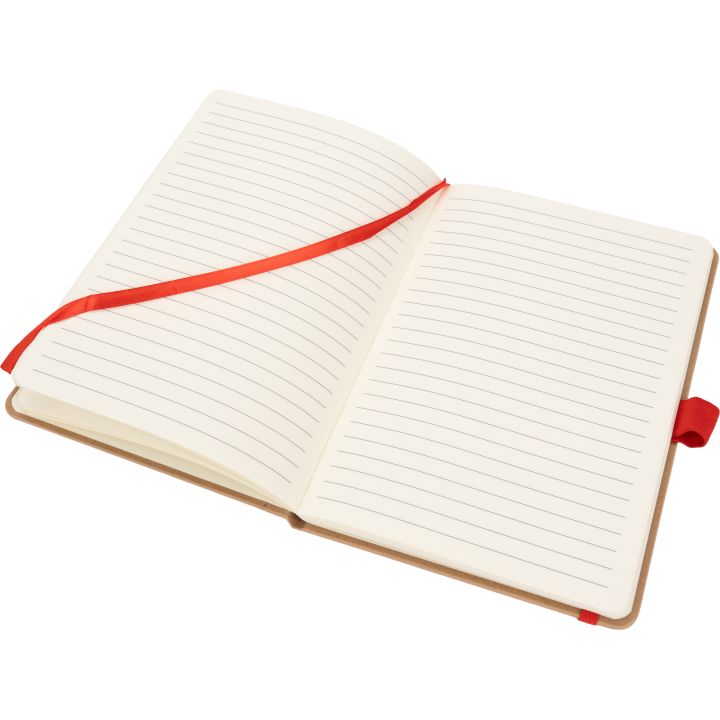 Notatnik A5 w linie z poliestru z recyklingu TEOFILO - Czerwony