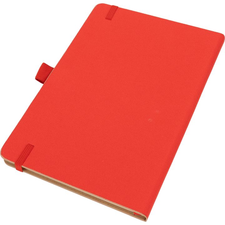 Notatnik A5 w linie z poliestru z recyklingu TEOFILO - Czerwony