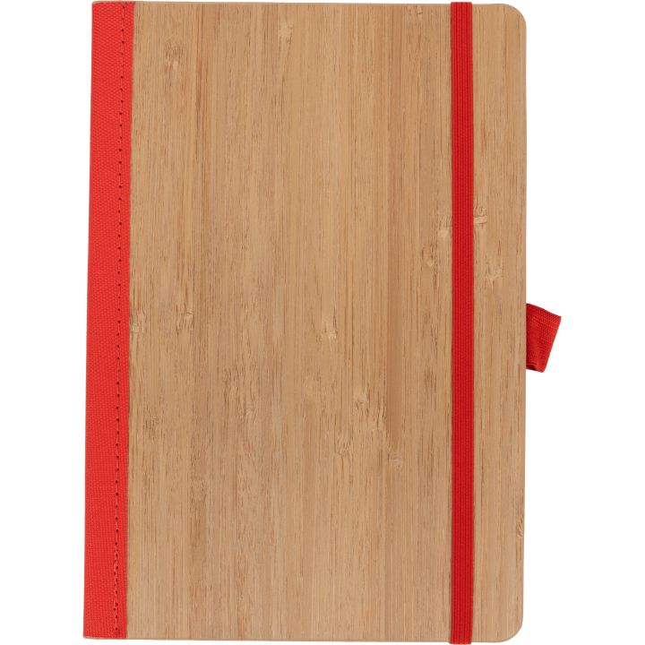 Notatnik A5 w linie z poliestru z recyklingu TEOFILO - Czerwony