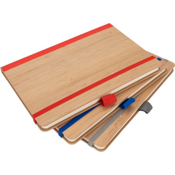 Notatnik A5 w linie z poliestru z recyklingu TEOFILO - Czerwony