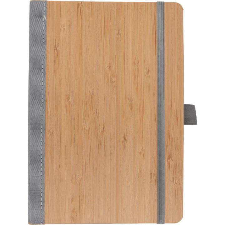 Notatnik A5 w linie z poliestru z recyklingu TEOFILO - Szary