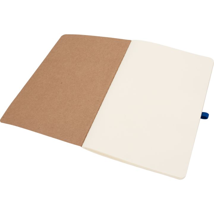 Notatnik A5 z czystymi stronami i długopisem z materiałów z recyklingu CHLOE - Niebieski