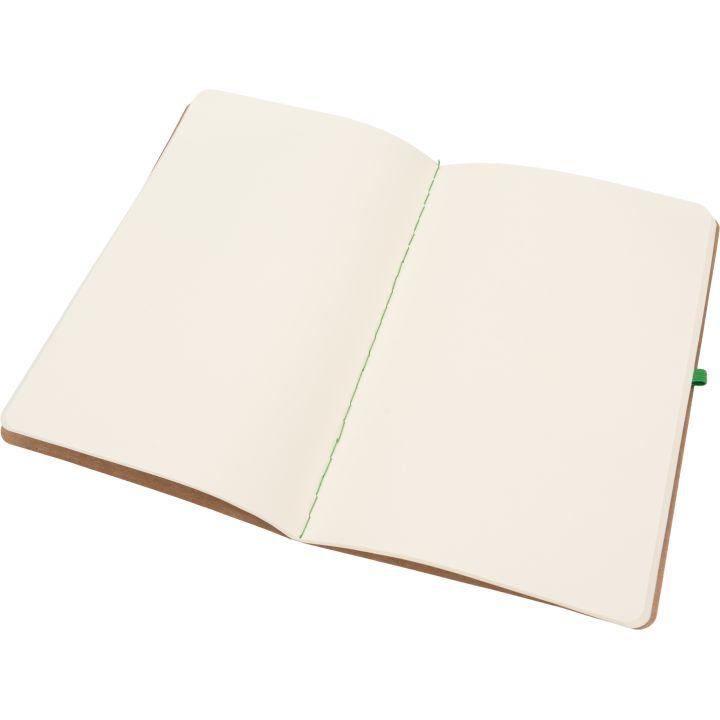 Notatnik A5 z czystymi stronami i długopisem z materiałów z recyklingu CHLOE - Zielony