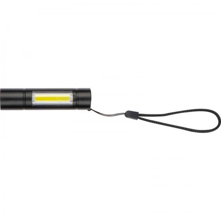 Latarka LED z diodą COB RHONDA - Czarny