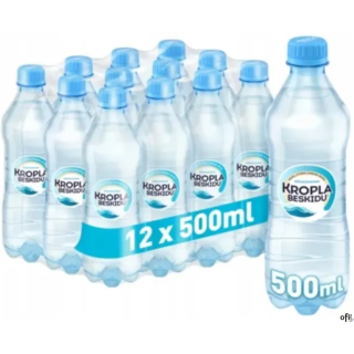 Woda KROPLA BESKIDU niegazowana 0.5L butelka PET zgrzewka 12 szt. KAUCJA