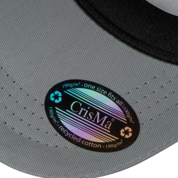 Czapka z daszkiem bawełniana 6 paneli CrisMa 190 g/m2 FRIEDA - Szary