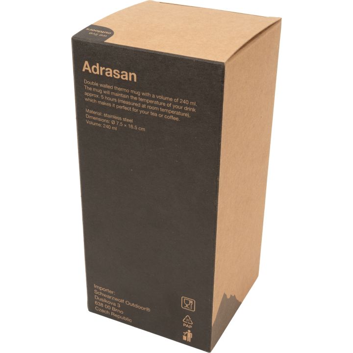 Kubek termiczny 240 ml ADRASAN Schwarzwolf - Czarny