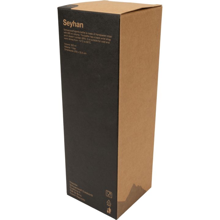 Butelka z tritanu 850 ml SEYHAN Schwarzwolf - Przeźroczysty