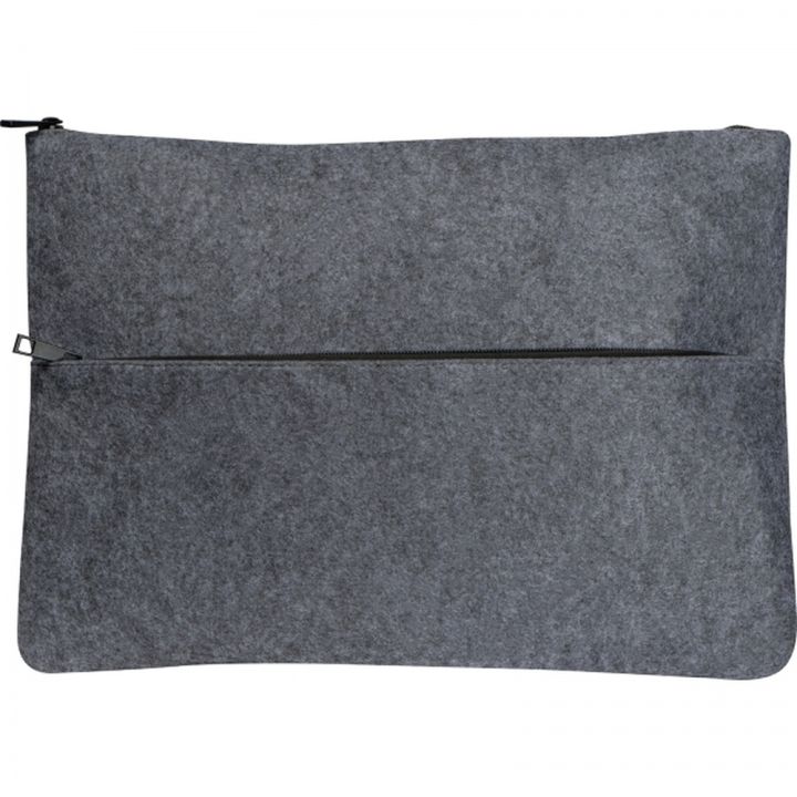 Teczka na dokumenty z filcu z recyklingu FRANCIS - Ciemnoszary