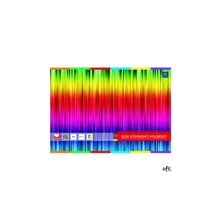 Blok rysunkowy kolorowy 20 kartkowy A4 INTERDRUK