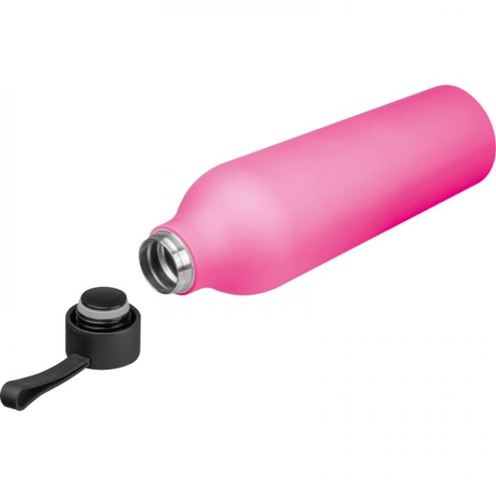 Butelka stalowa termiczna soft touch 800 ml DENIS - Różowy