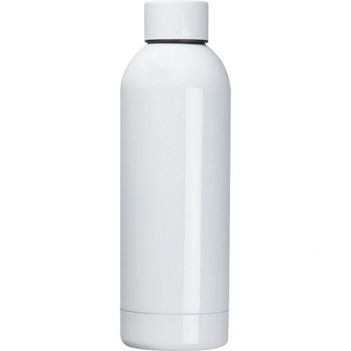 Butelka stalowa termiczna 550 ml ze stali z recyklingu SARA - Biały