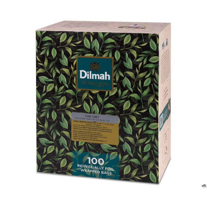 Herbata DILMAH EARL GREY 100 kopert x2g czarna z zawieszką
