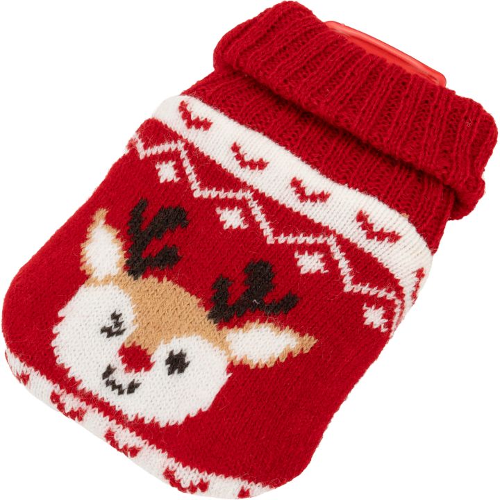 Ogrzewacz w świątecznym pokrowcu ROMEO - Czerwony