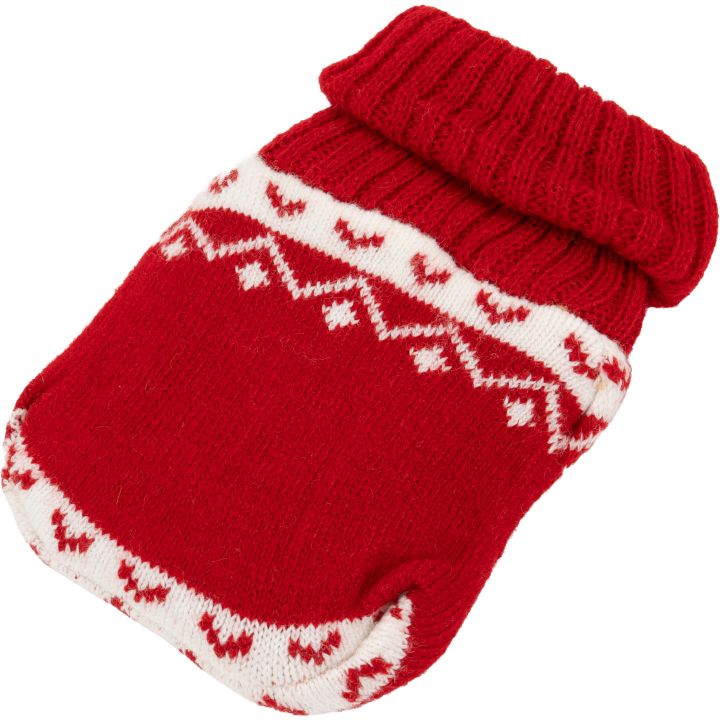 Ogrzewacz w świątecznym pokrowcu ROMEO - Czerwony