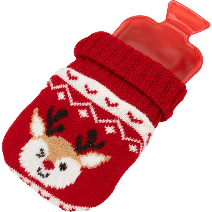 Ogrzewacz w świątecznym pokrowcu ROMEO - Czerwony