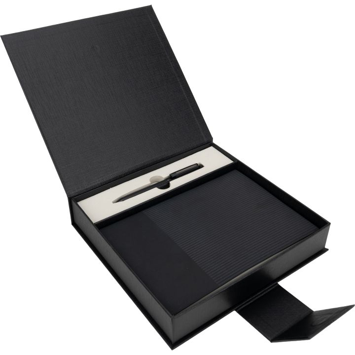 Zestaw notatnik A5 i długopis CrisMa VALENTINO - Czarny