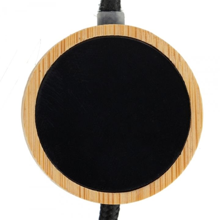 Długi drewniany kabel 4w1 z podświetlanym logo - Beżowy