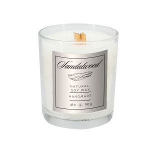 Świeca sojowa 190g Sandalwood - Przeźroczysty