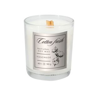 Świeca sojowa 190g Cotton Fresh - Przeźroczysty