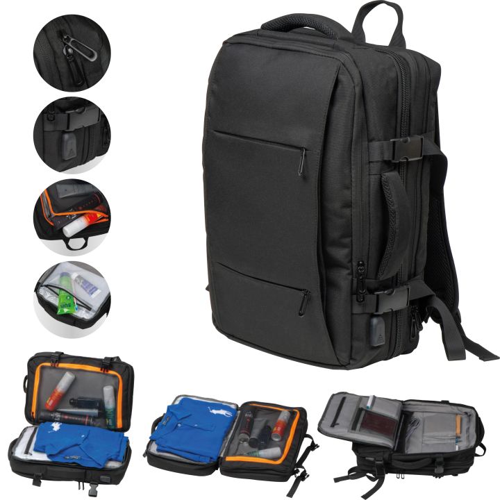 Plecak podróżny CrisMa KONSTANTY - Czarny