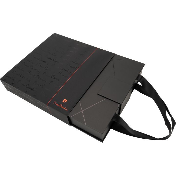 Zestaw notatnik w linie i długopis CHANTAL Pierre Cardin - Czarny