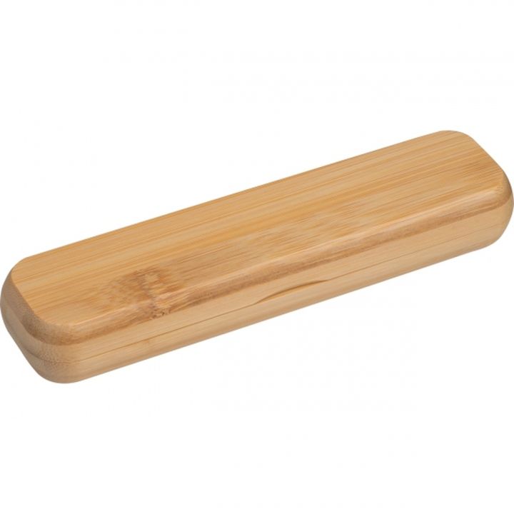 Długopis bambusowy w etui ROSEMARY - Beżowy