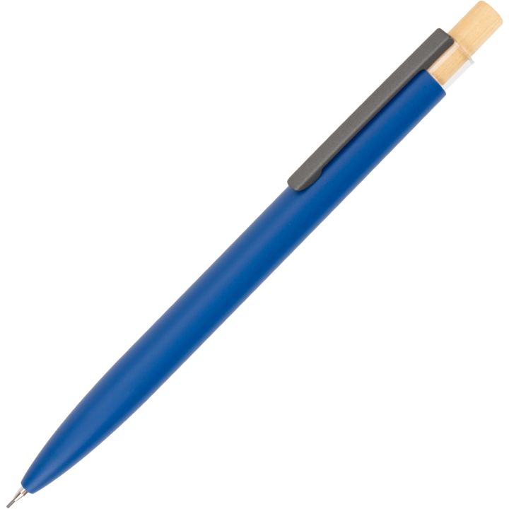 Zestaw piśmienny długopis półżelowy i ołówek automatyczny z aluminium z recyklingu SIEGFRIED - Niebieski