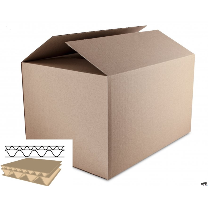 Karton wysyłkowy/klapowy DOTTS 585x385x395 515g. tektura 5-warstw szara