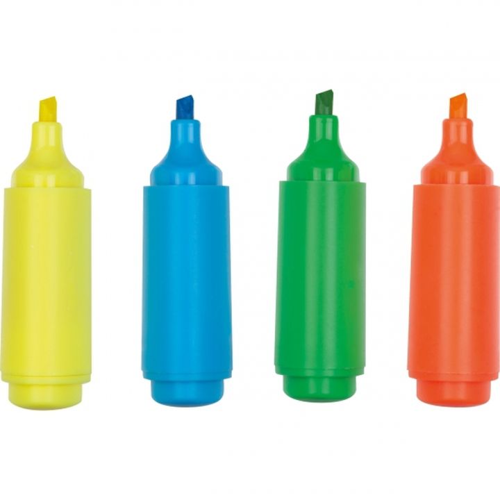 Mini zakreślacze 4 kolory SETH - Wielokolorowy