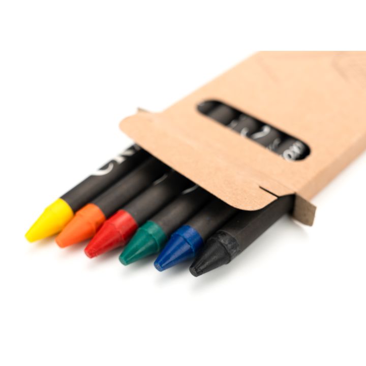 Kredki świecowe 6 kolorów AGOSTINO - Wielokolorowy