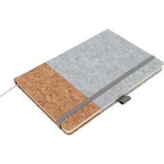 Notatnik A5 w linie RPET TERESA - Szary