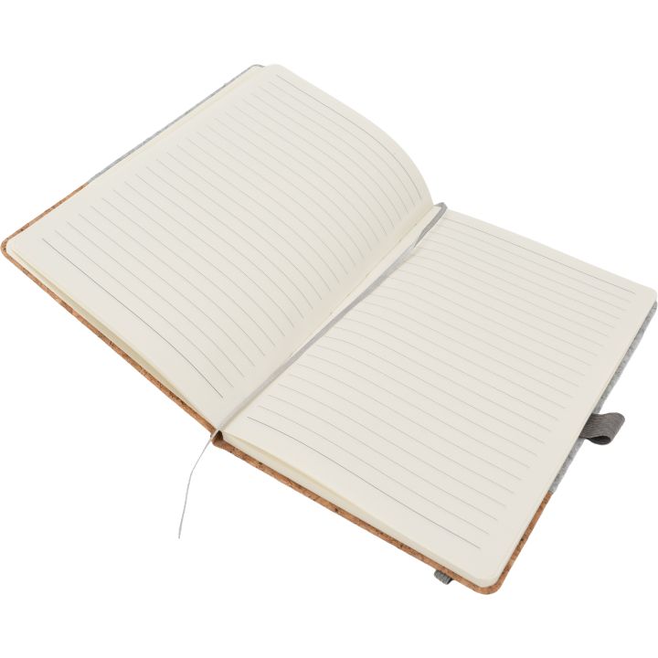 Notatnik A5 w linie RPET TERESA - Szary