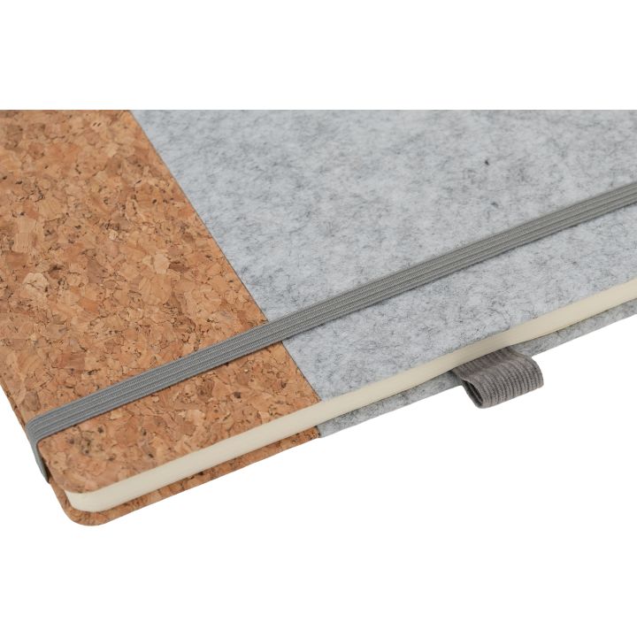 Notatnik A5 w linie RPET TERESA - Szary