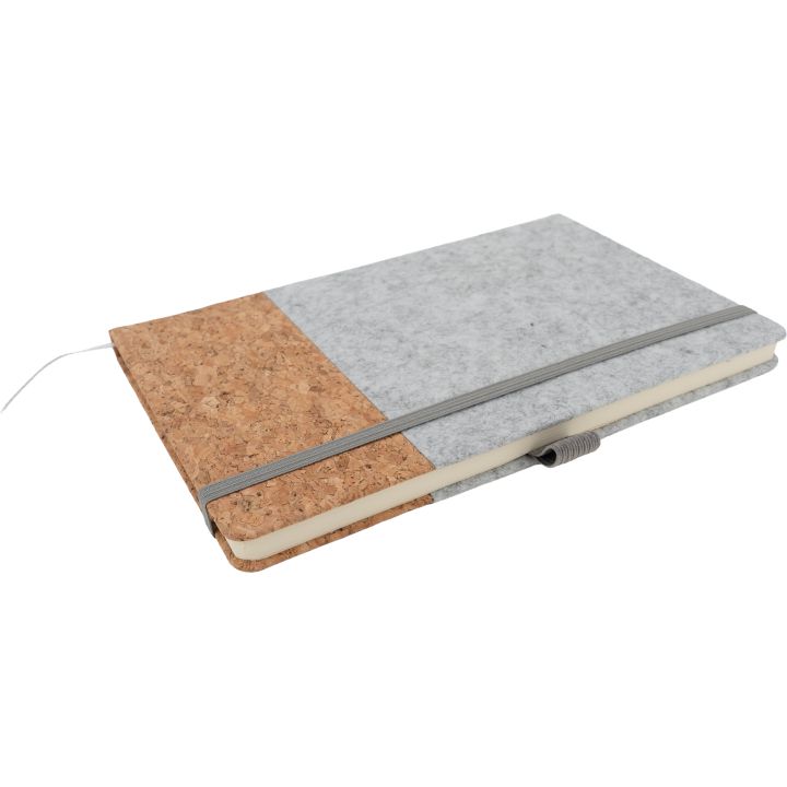 Notatnik A5 w linie RPET TERESA - Szary