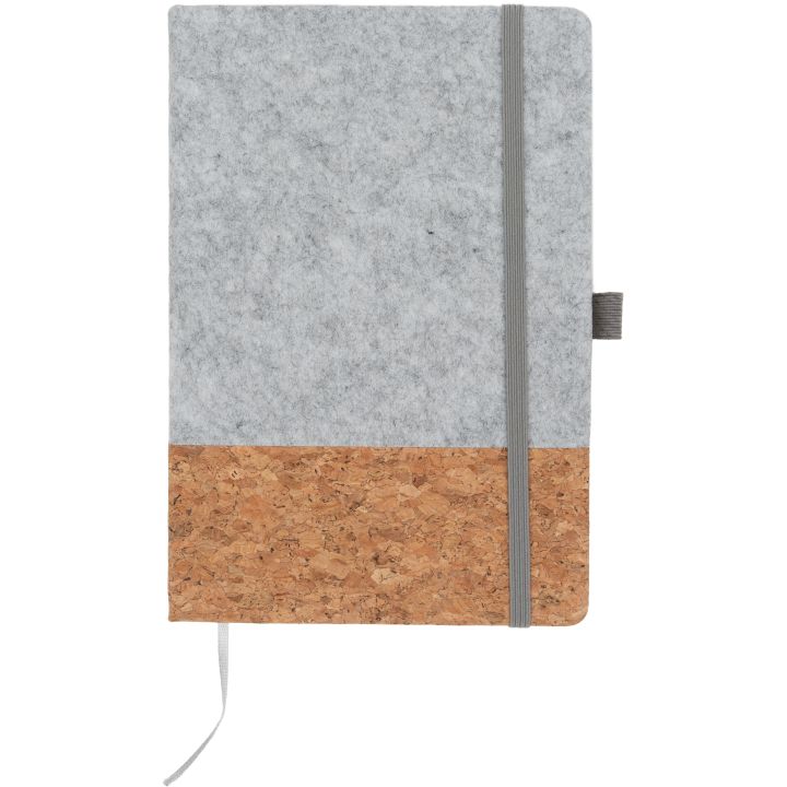 Notatnik A5 w linie RPET TERESA - Szary