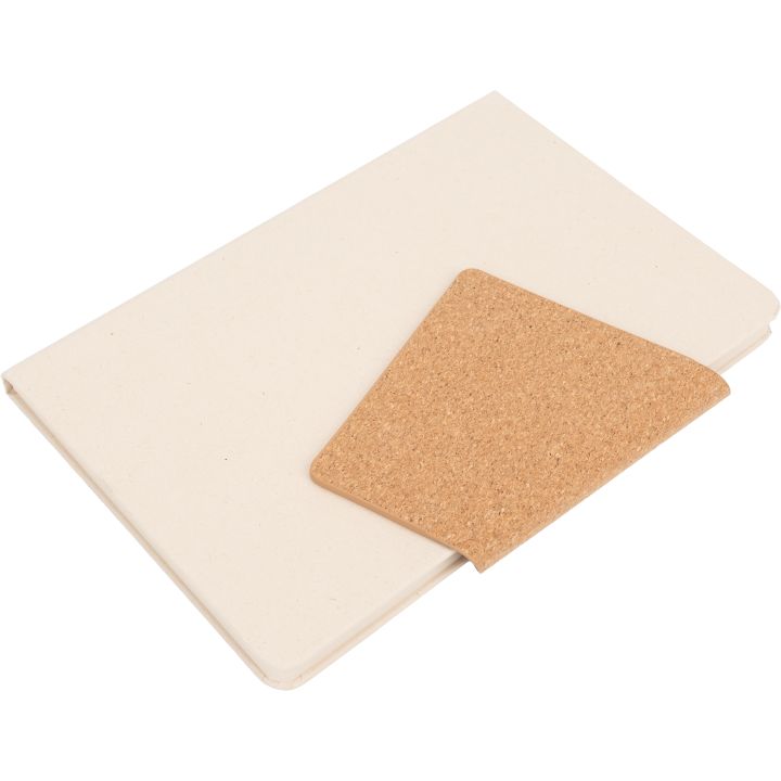 Notatnik A5 w linie z kartonu po mleku MARTHA - Beżowy